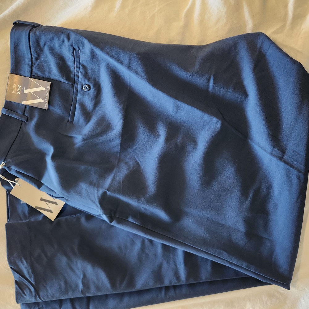 Worthington NWT Blue Womens Trouser Pants 20w  Jc Pennys